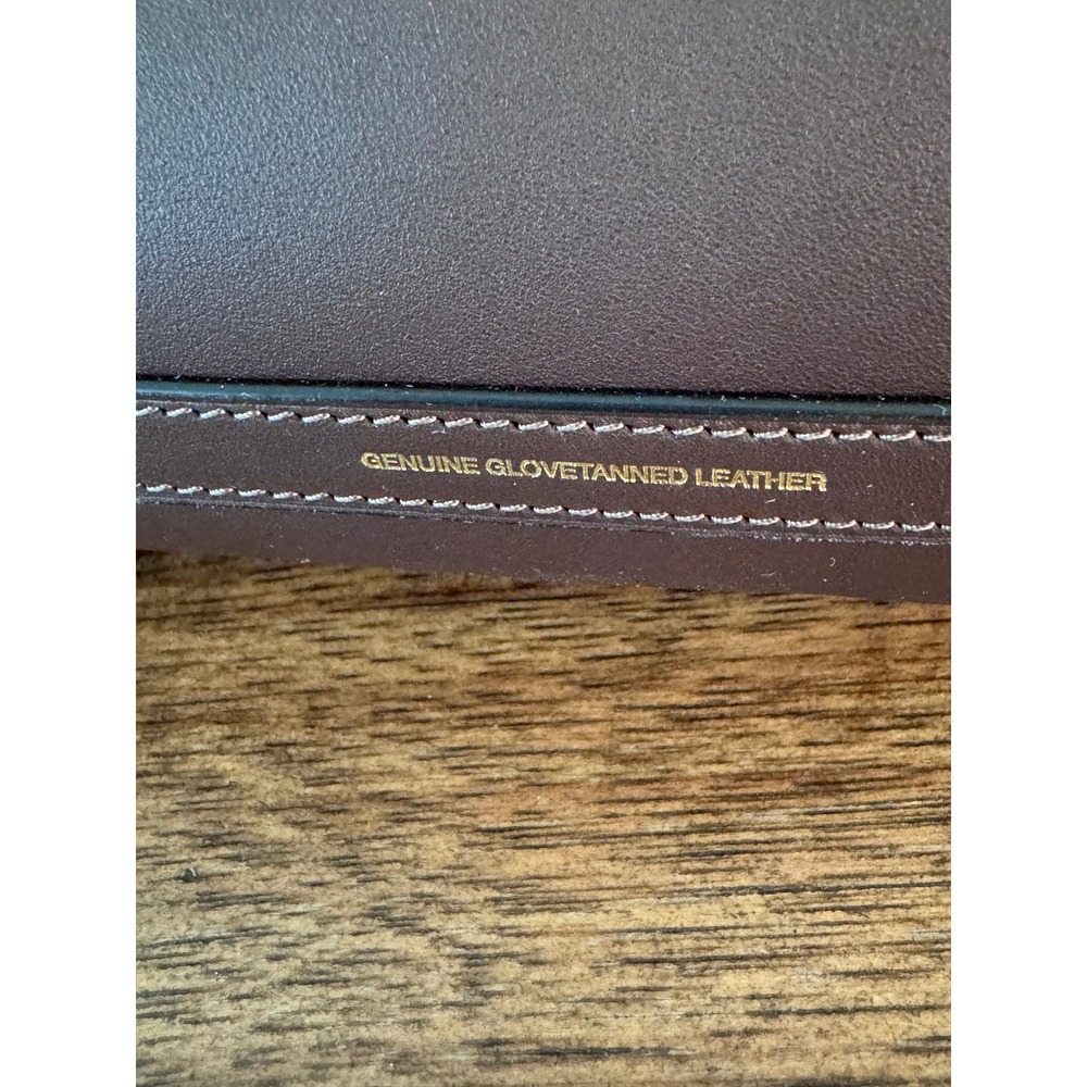 Coach Cary Shoulder Bag Dark Stone Leather Gold Chain CC Logo CJ829 - Picture 12 of 12